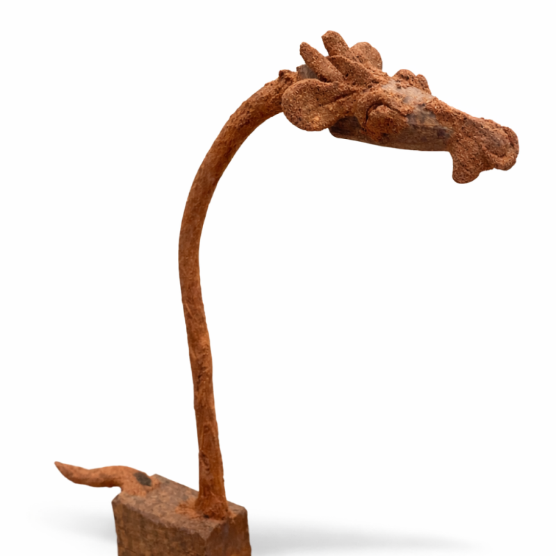 Wooden Giraffe Sculpture