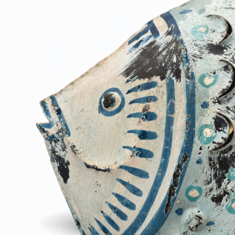 Vintage Metal Fish Lantern