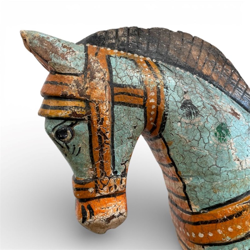  Vintage Turquoise Rocking Horse