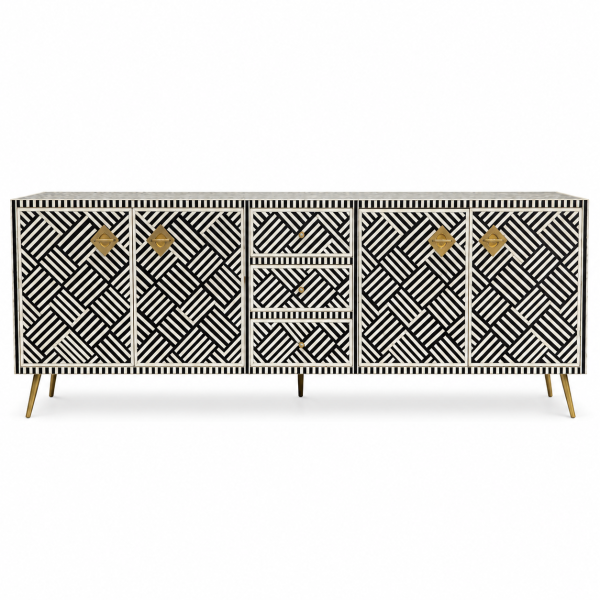 Art-Deco Bone Inlay Sideboard