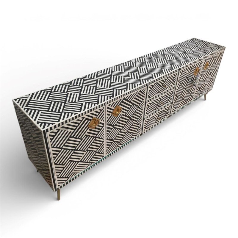 Geometric Bone Inlay Sideboard
