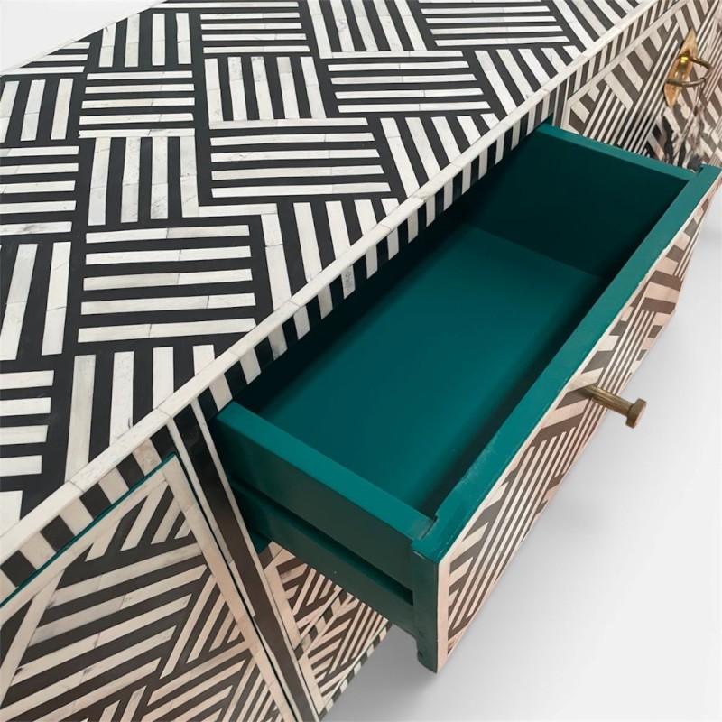Geometric Bone Inlay Sideboard