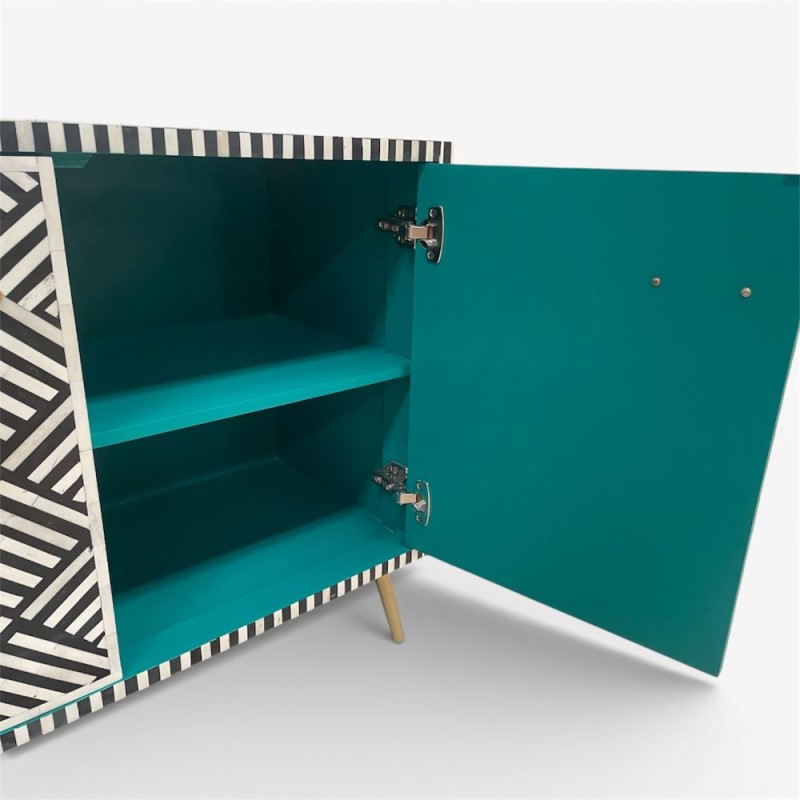 Geometric Bone Inlay Sideboard