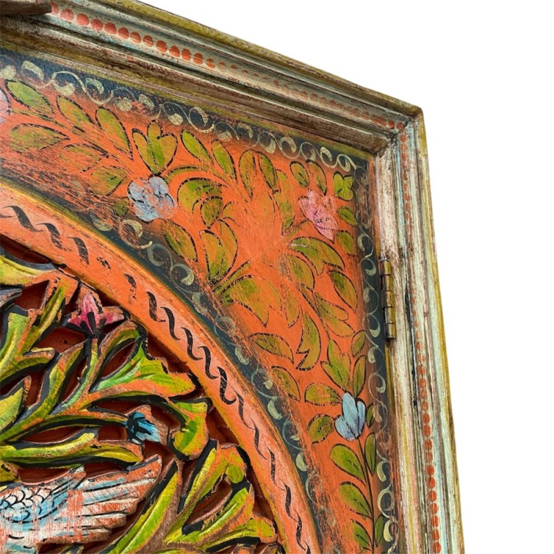 Hand-Carved Tree of Life Cabinet