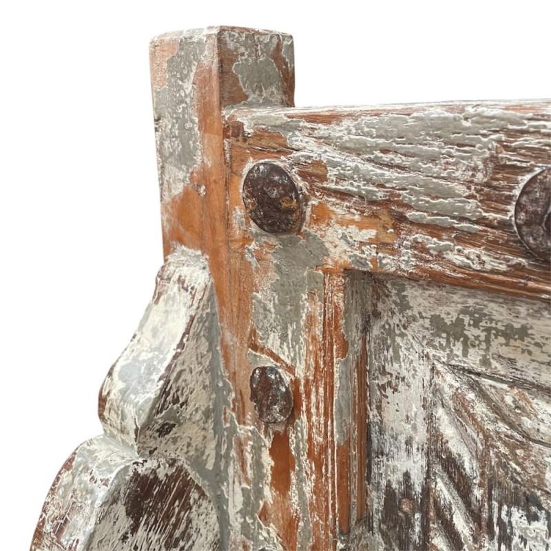 Vintage Indonesian Carved Bench