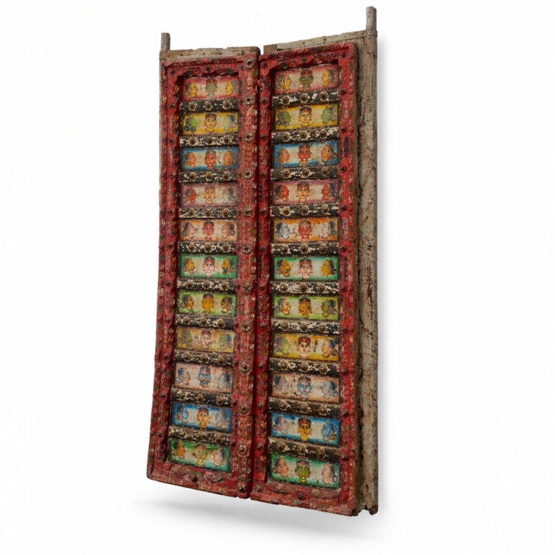 Vintage Hand-Painted Wooden Doors