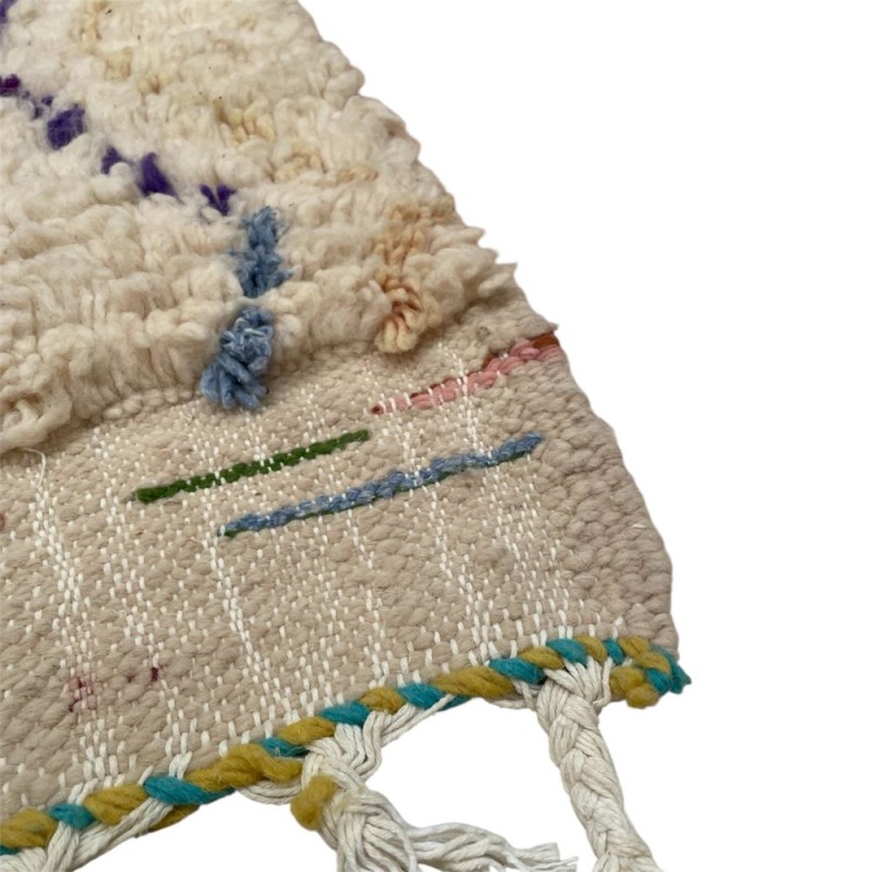 Moroccan Boucherouite Style Handwoven Rug