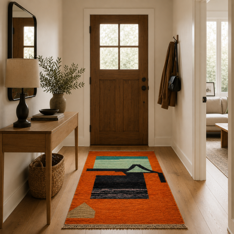 Modern Handwoven Runner 