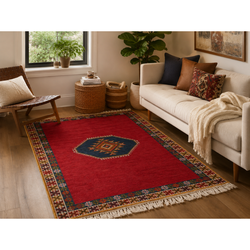 Handwoven Tribal Pattern Rug