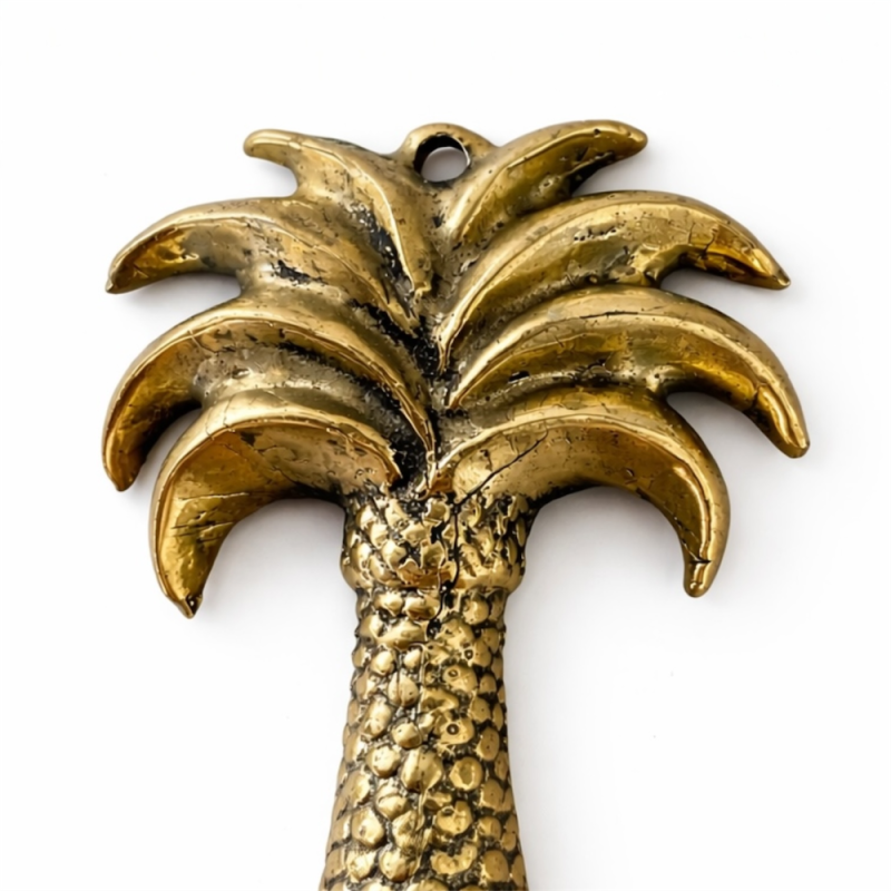 Palm Tree Brass Wall Hook