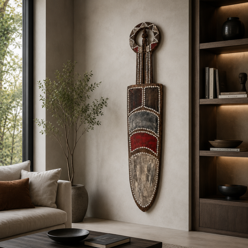 African Ceremonial Shield Wall Decor