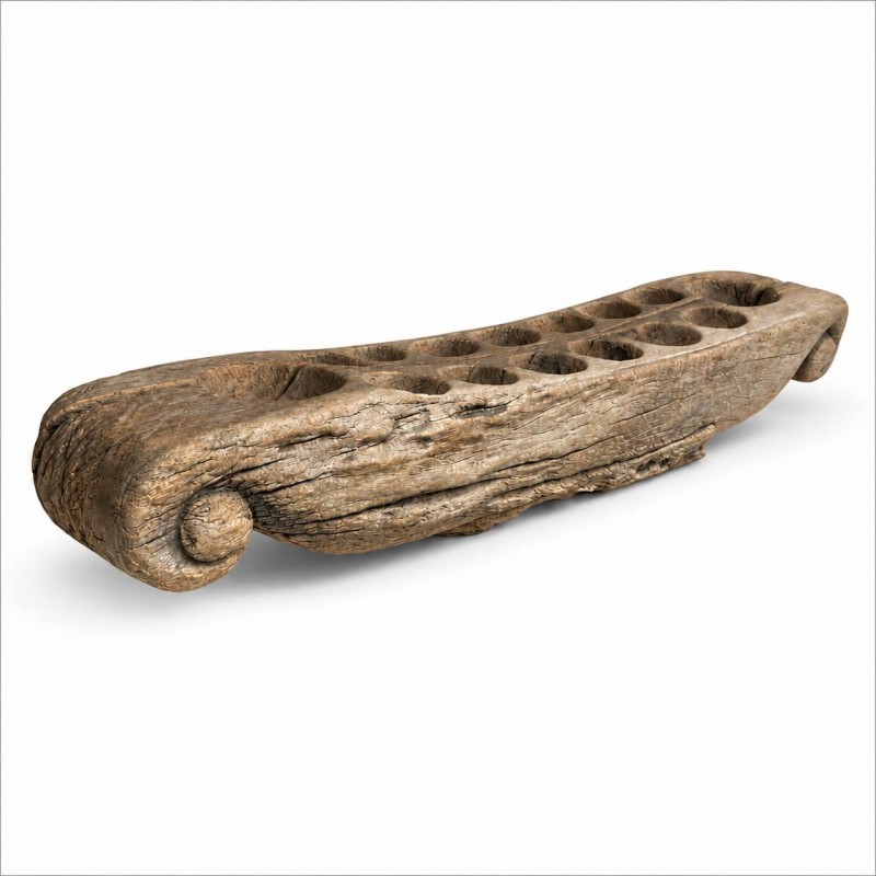 Antique Wooden Spice Grinder Tray