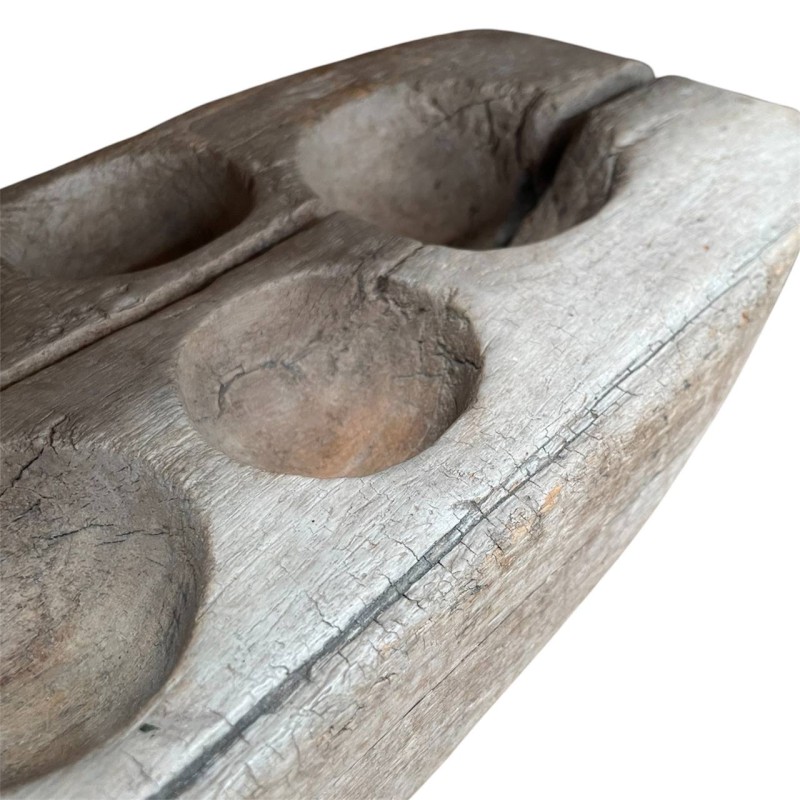 Antique Wooden Spice Grinder Tray