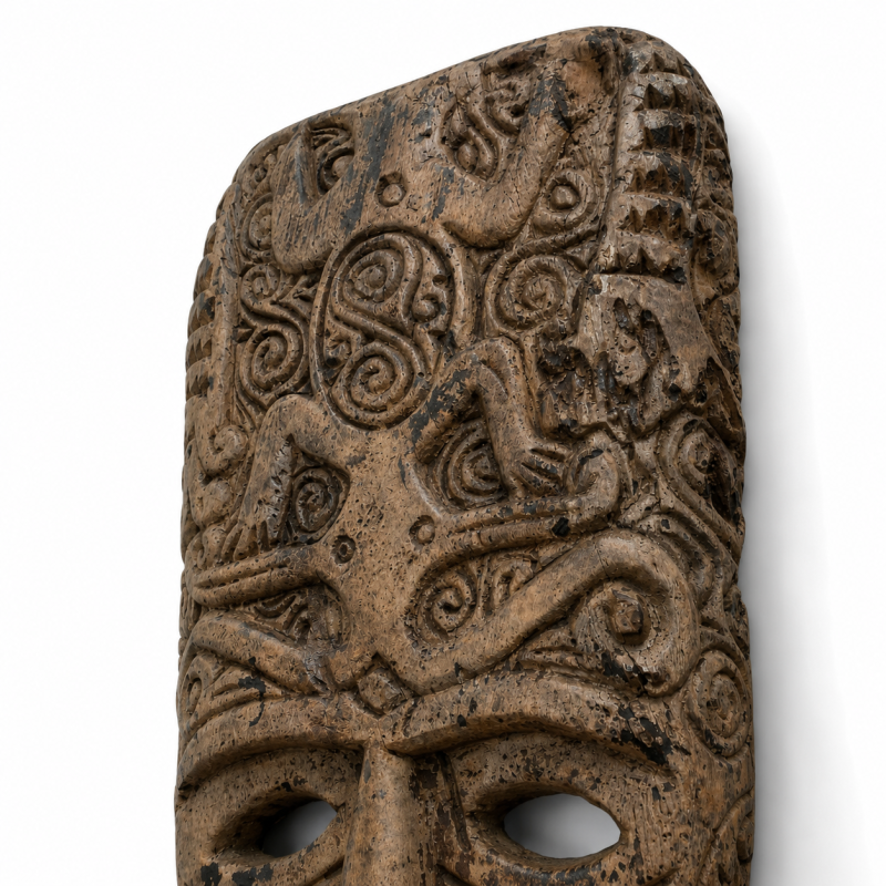 Hand-Carved Tribal Wall Mask