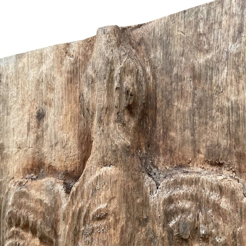 Tribal Wood Sculpture on Stand