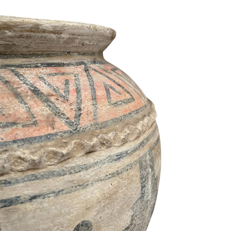 Hand-Painted Tribal Terracotta Pot