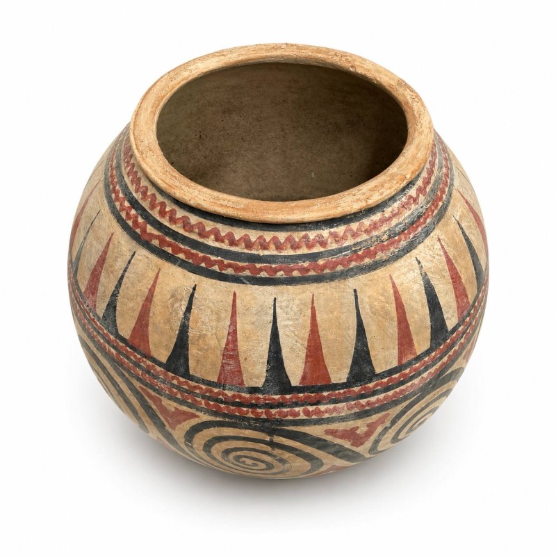 Hand-Painted Tribal Terracotta Pot