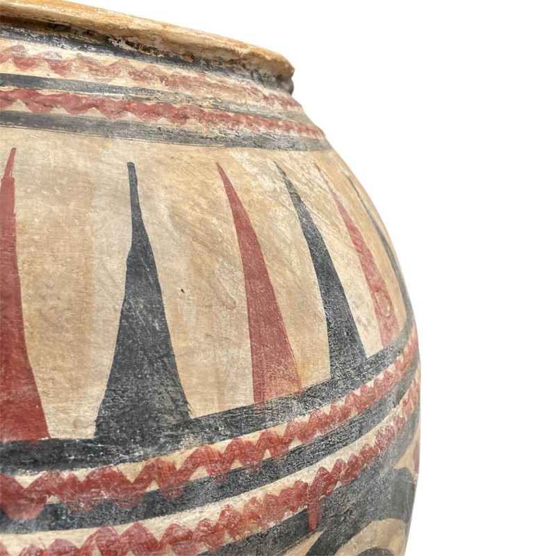 Hand-Painted Tribal Terracotta Pot