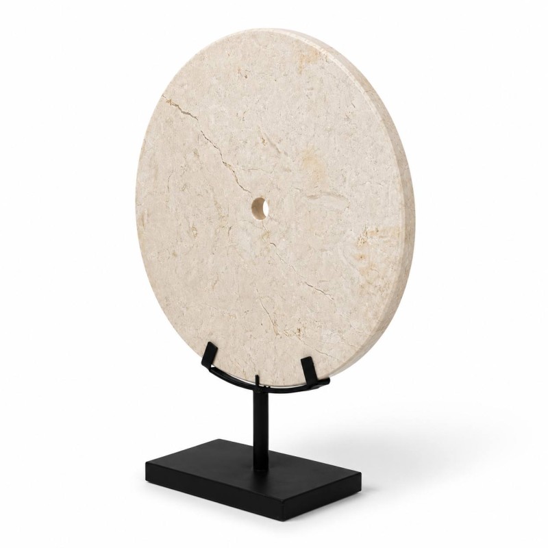 Antique Limestone Ritual Disc on Stand