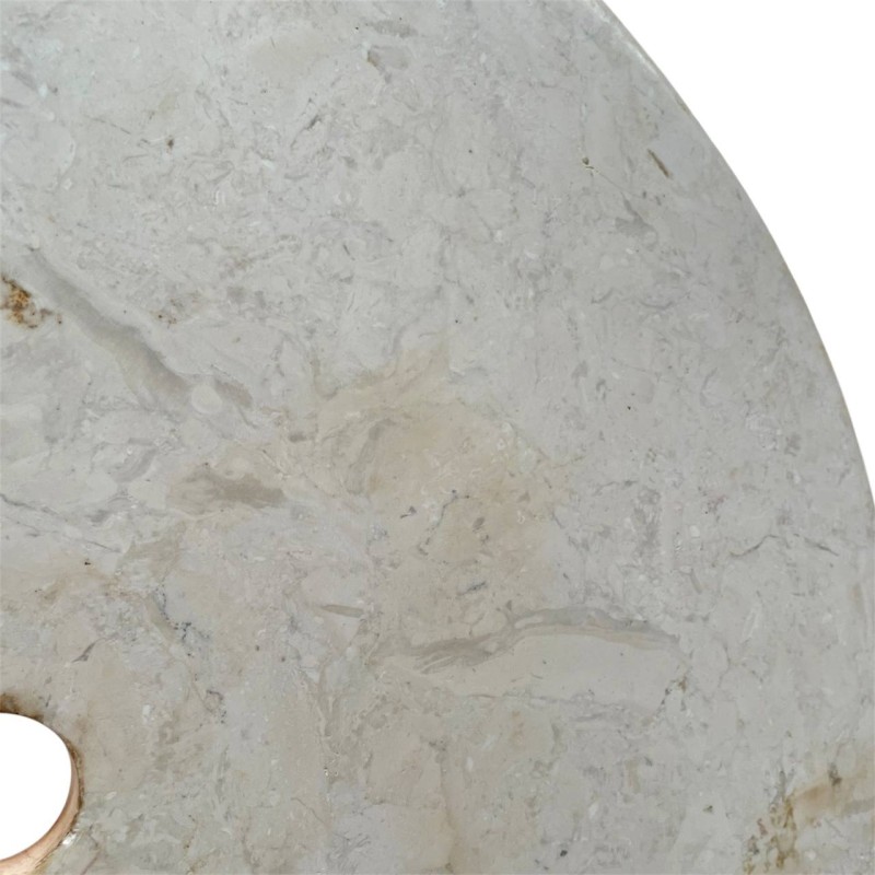 Antique Limestone Ritual Disc on Stand
