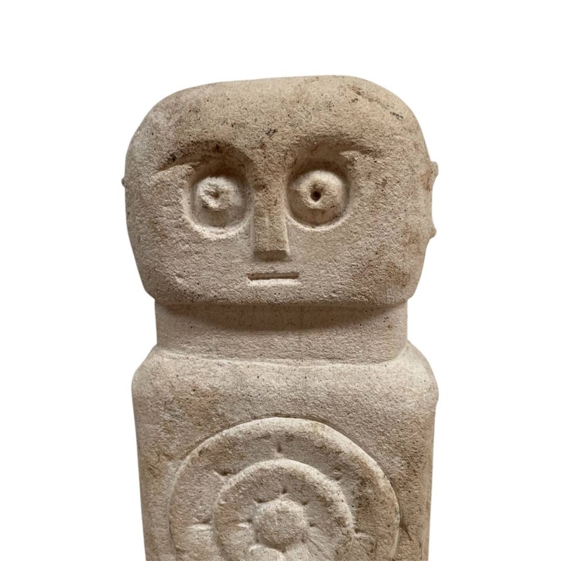 Primitive Stone Figure on Stand