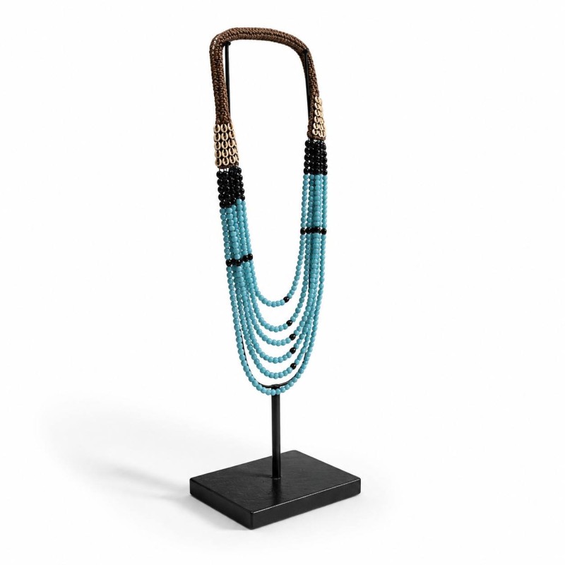 Beaded Tribal Necklace on Stand