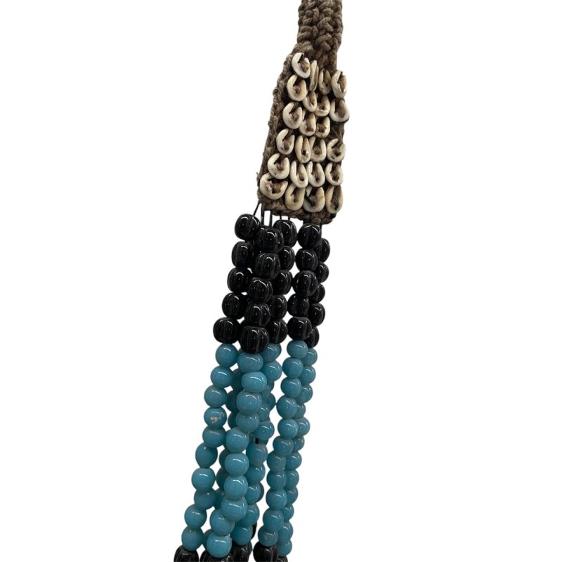 Beaded Tribal Necklace on Stand
