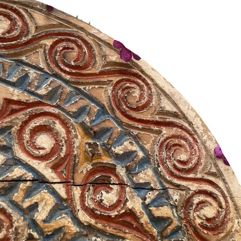 Hand-Carved Tribal Wall Panel