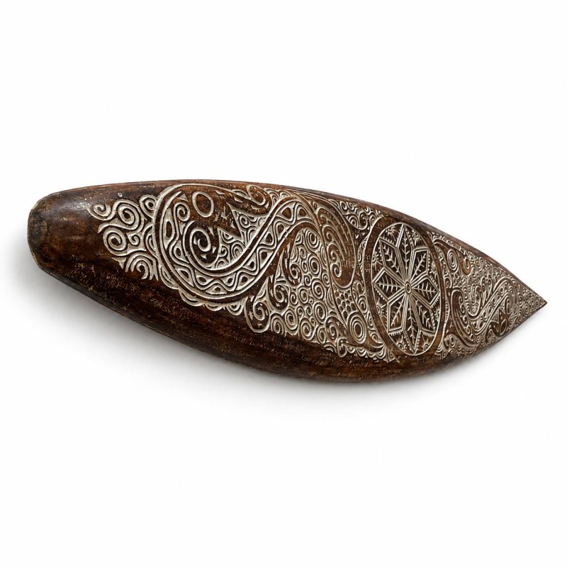 Hand-Carved Tribal Shield