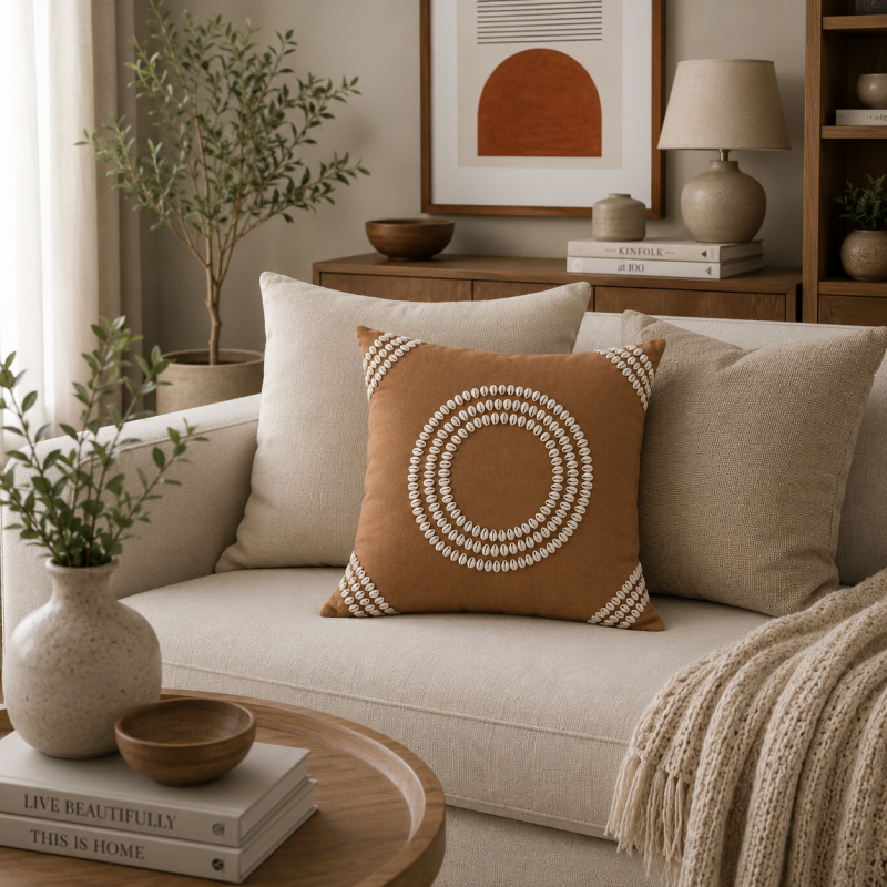 Toffee Shell Cushion