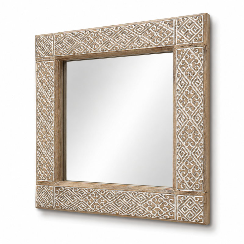Natural Tribal Carved Mirror