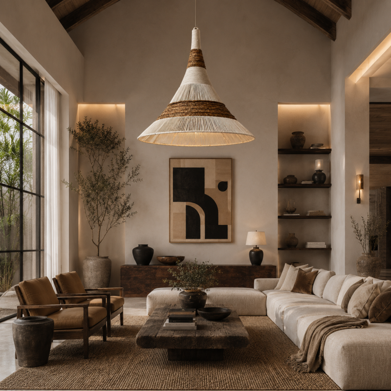 Handwoven Coastal Pendant Light