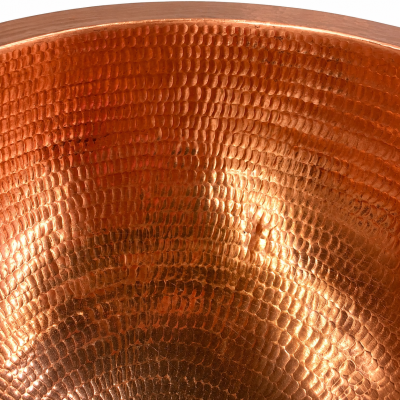 Black & Copper Hammered Vessel Sink
