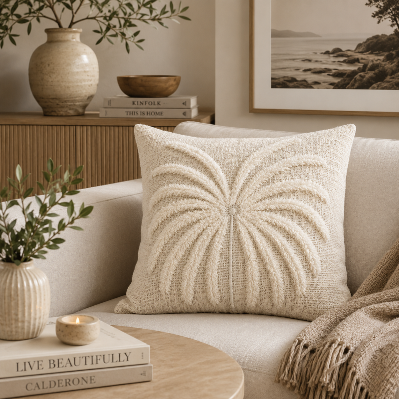 Palm Tufted Cushion 