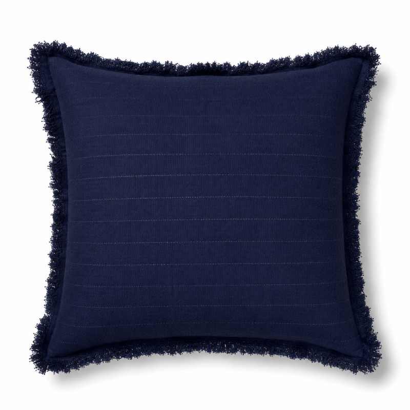 Coastal Navy Fringe Cushion Cover