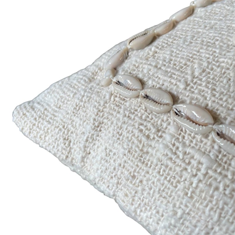 Cowrie Shell Geometric Cushion 