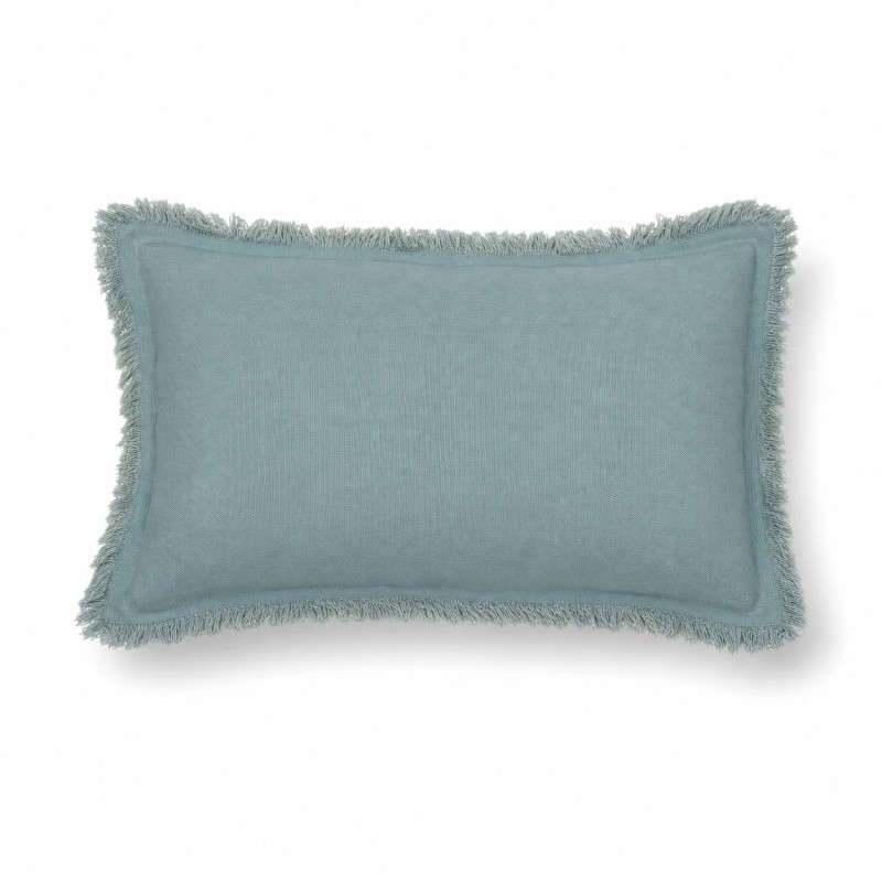 Seafoam Fringe Lumbar Cushion