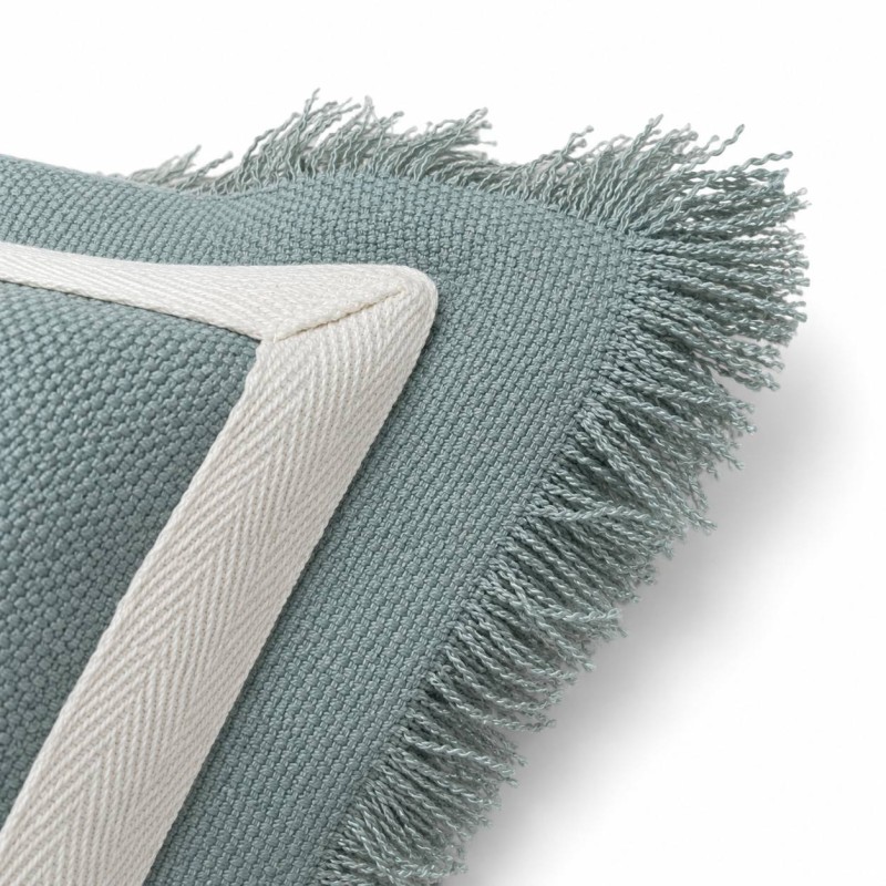 Seafoam Fringe Cushion 