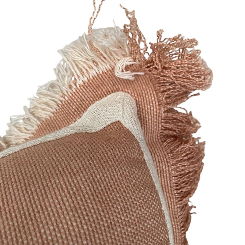 Terracotta Fringe Cushion 