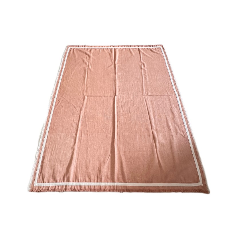 Fringed Woven Throw Blanket