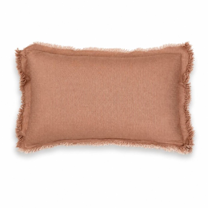Terracotta Fringe Lumbar Cushion