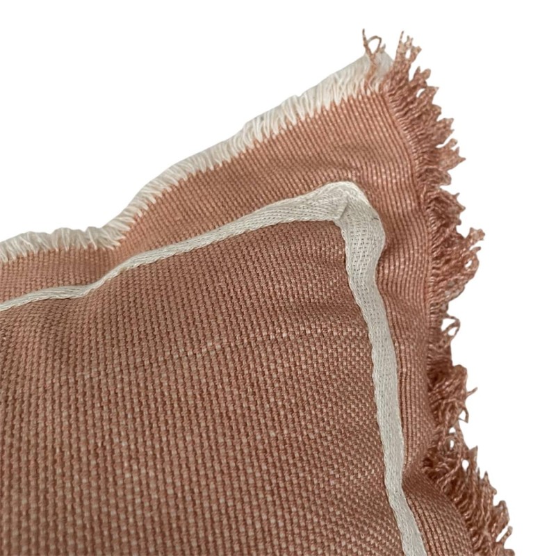 Terracotta Fringe Lumbar Cushion