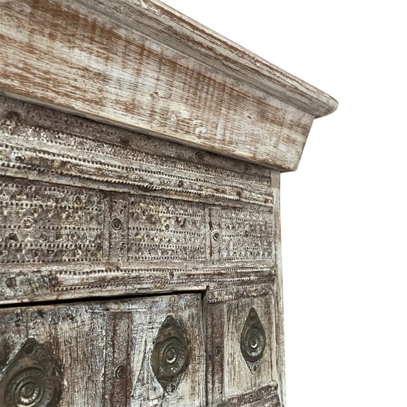 Antique Hand-Carved Indian Wooden Cabinet