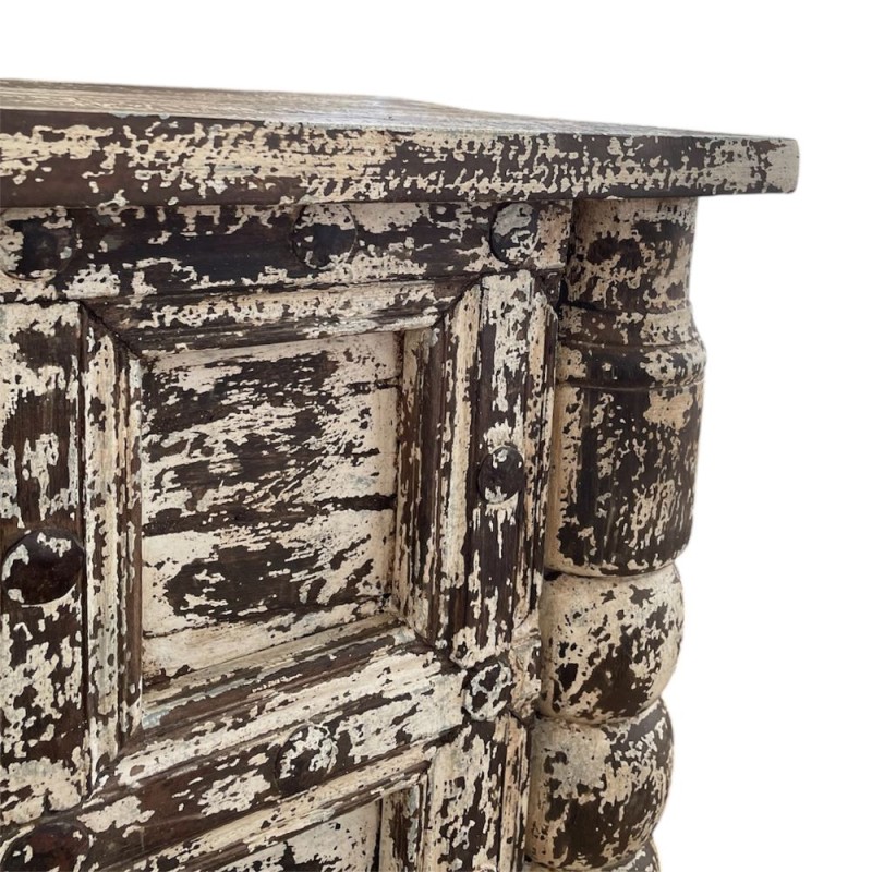 Vintage Distressed Wooden Bench