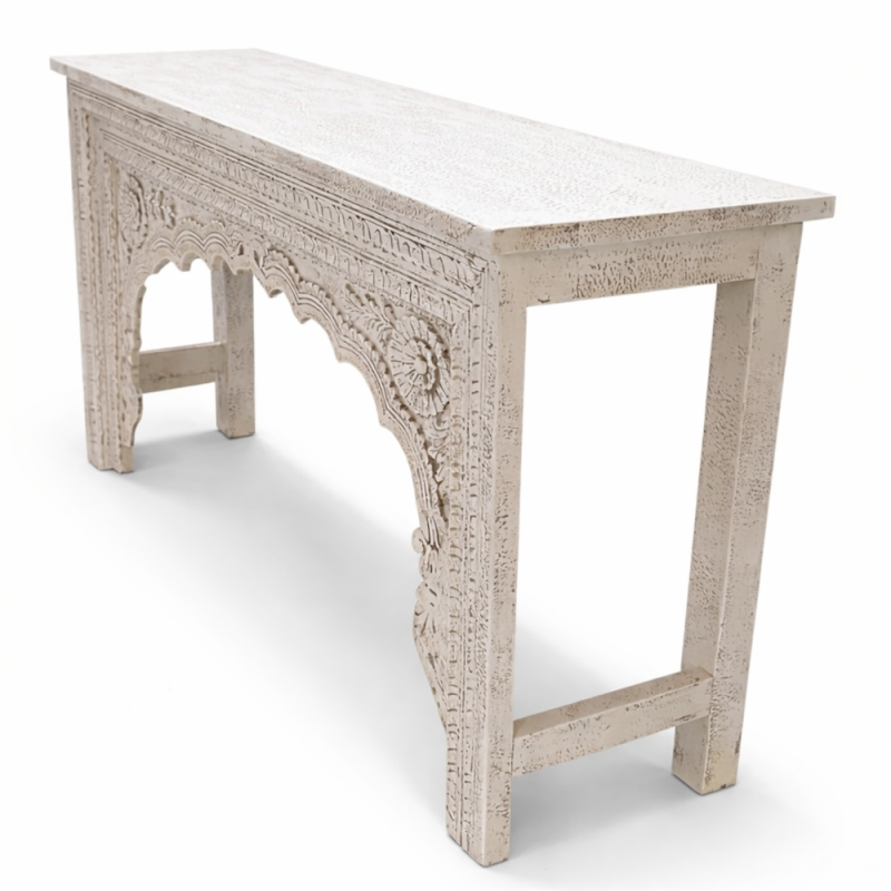 Hand-Carved Indian Console Table