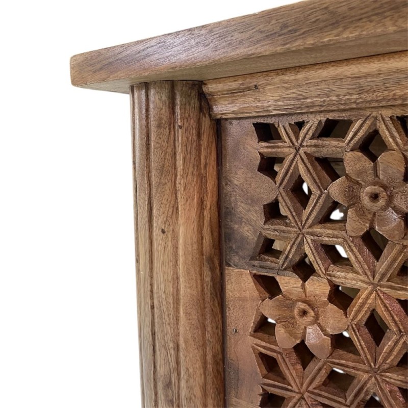 Hand-Carved Indian Wooden Console Table