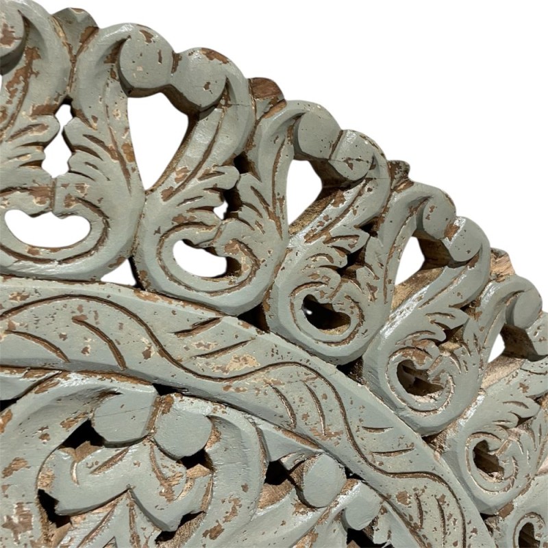 Carved Wooden Mandala Panel