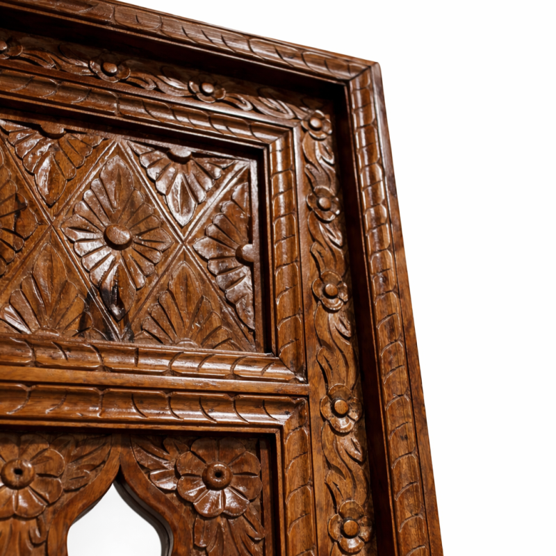 Carved Wooden Arch Mirror