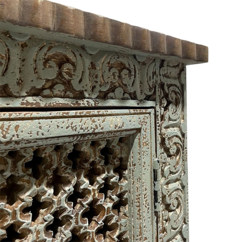 Carved Lattice Wooden Sideboard