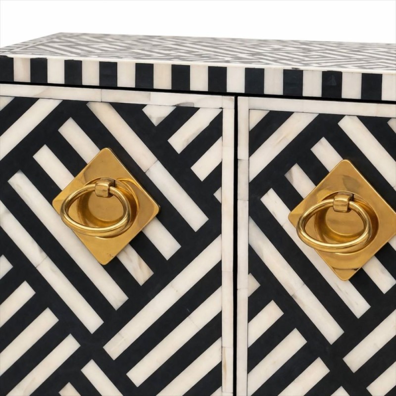 Geometric Bone Inlay Sideboard